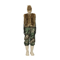 DINGYUN ZHANG Reversible Faux Fur Gilet Coyote - DINGYUNG ZHANG