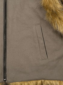 DINGYUN ZHANG Reversible Faux Fur Gilet Coyote - DINGYUNG ZHANG
