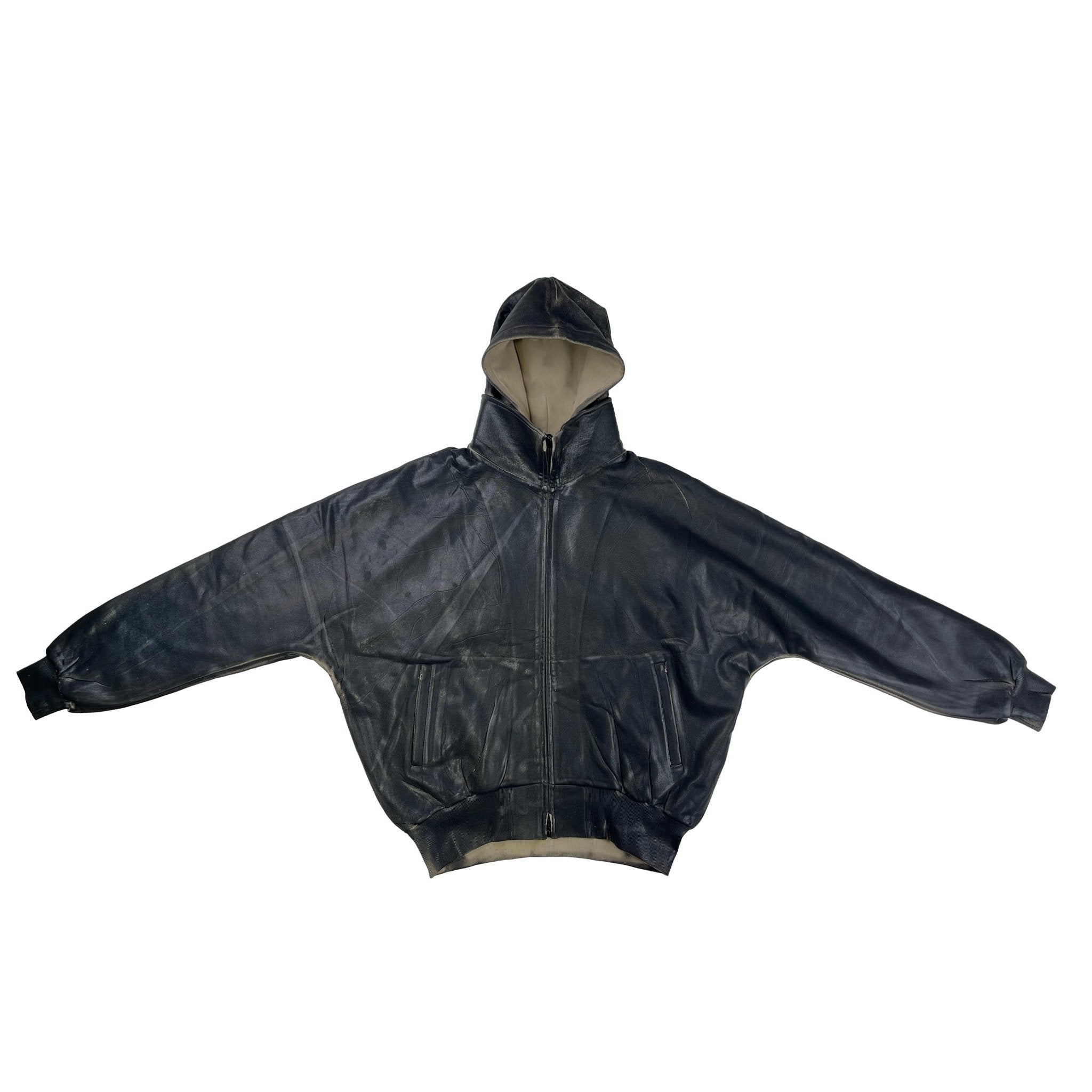 DINGYUNG ZHANG Coated Zip Hoodie - DINGYUNG ZHANG