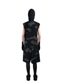 DINGYUNG ZHANG Grid Camo Court Shorts - DINGYUNG ZHANG