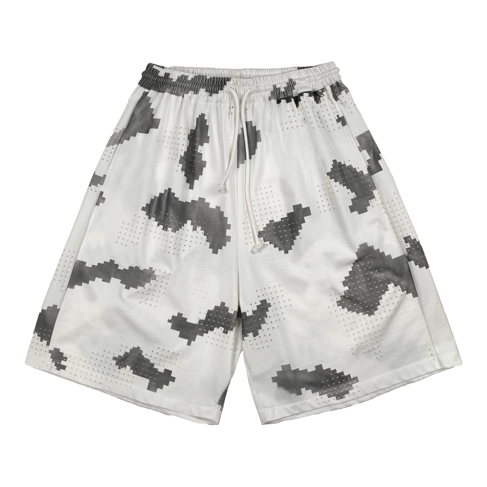 DINGYUNG ZHANG Grid Camo Court Shorts - DINGYUNG ZHANG