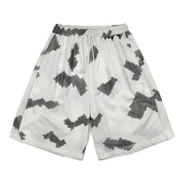 DINGYUNG ZHANG Grid Camo Court Shorts - DINGYUNG ZHANG
