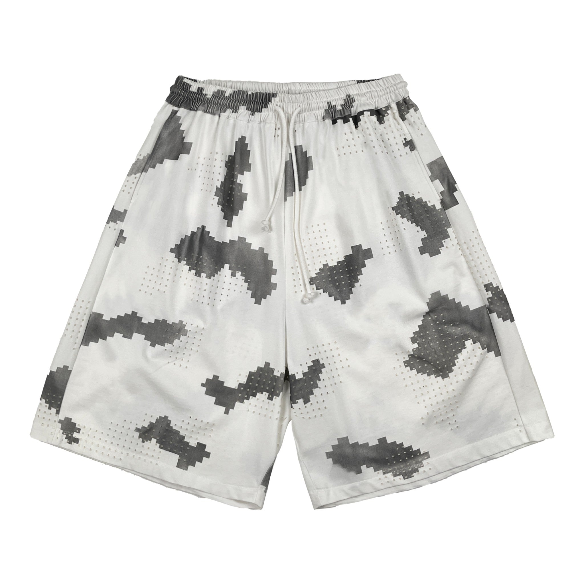 DINGYUNG ZHANG Grid Camo Court Shorts - DINGYUNG ZHANG