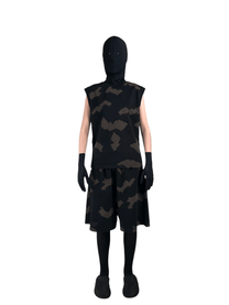 DINGYUNG ZHANG Grid Camo Court Shorts - DINGYUNG ZHANG