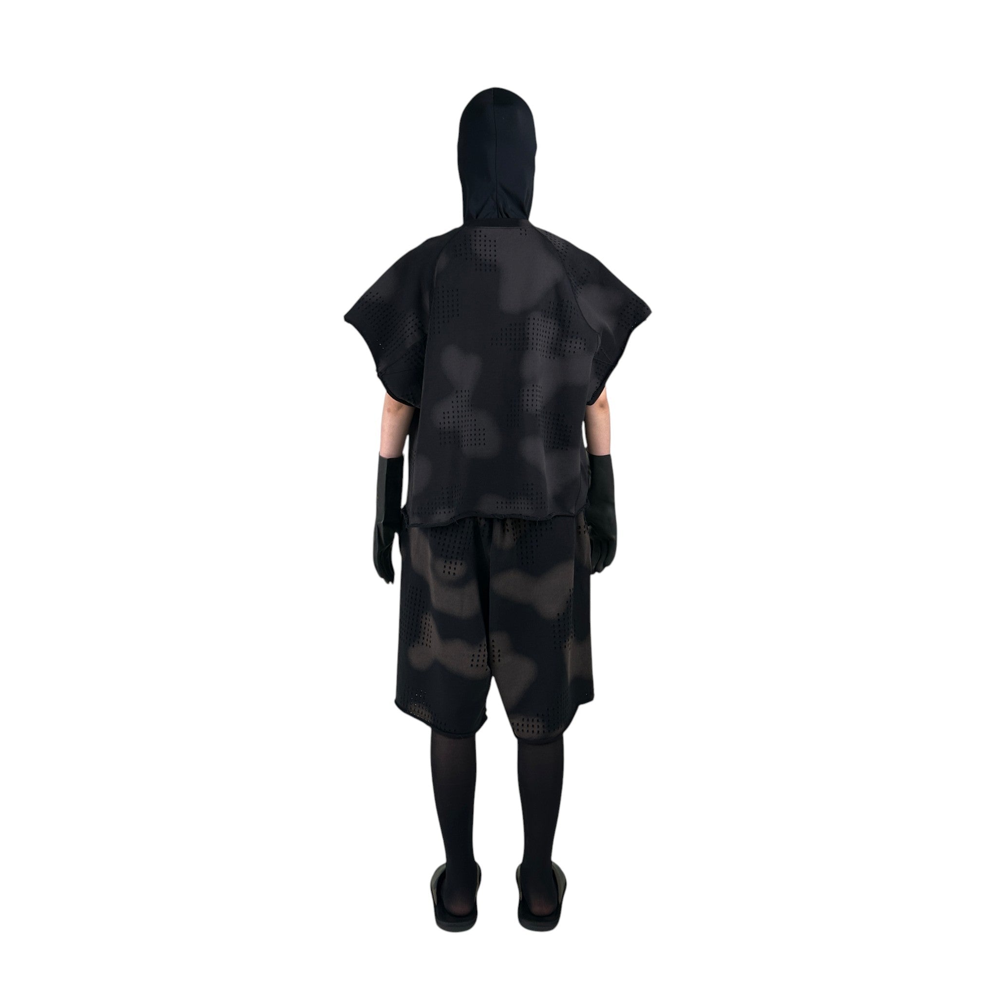 DINGYUNG ZHANG Grid Camo Panelled T-Shirt - DINGYUNG ZHANG