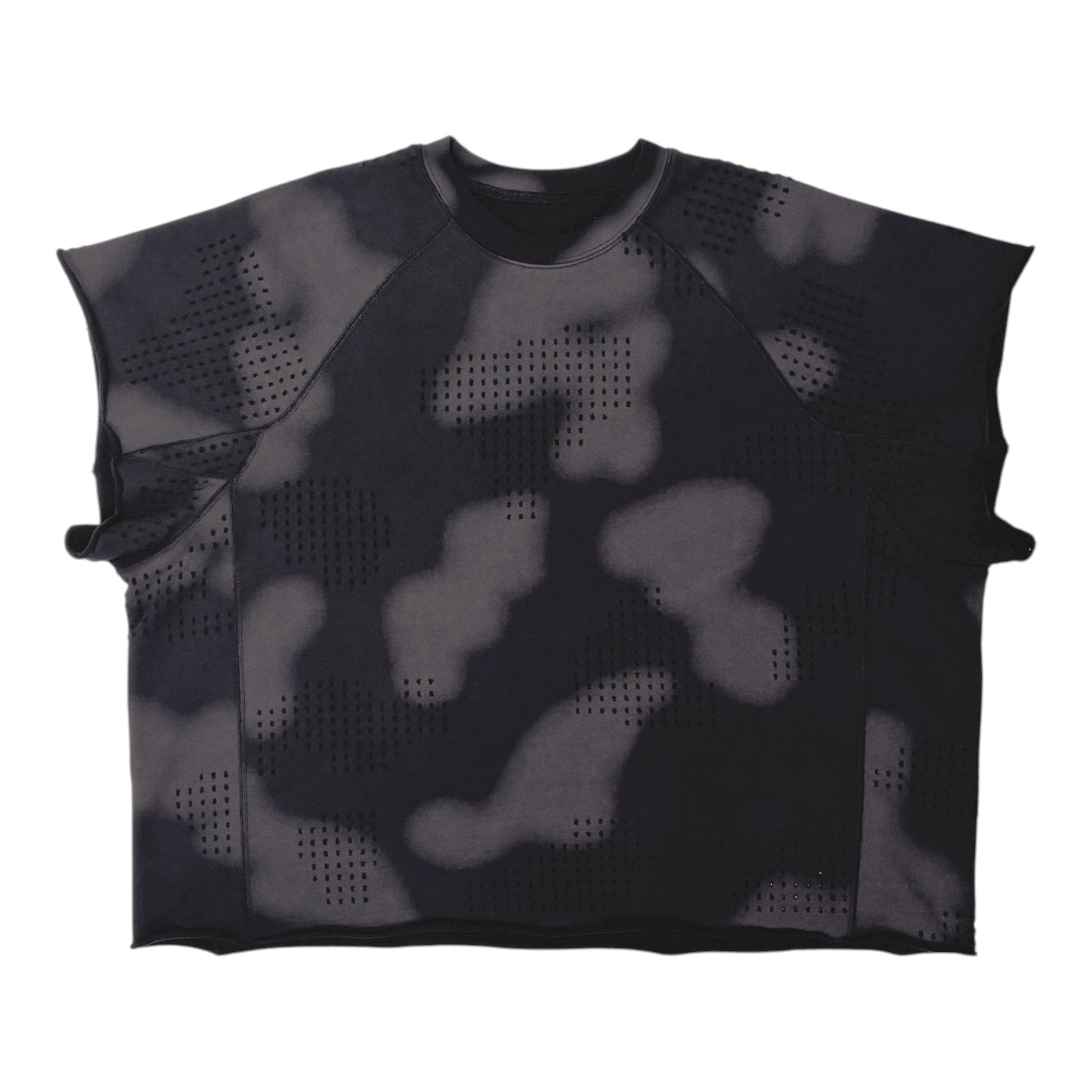 DINGYUNG ZHANG Grid Camo Panelled T-Shirt - DINGYUNG ZHANG