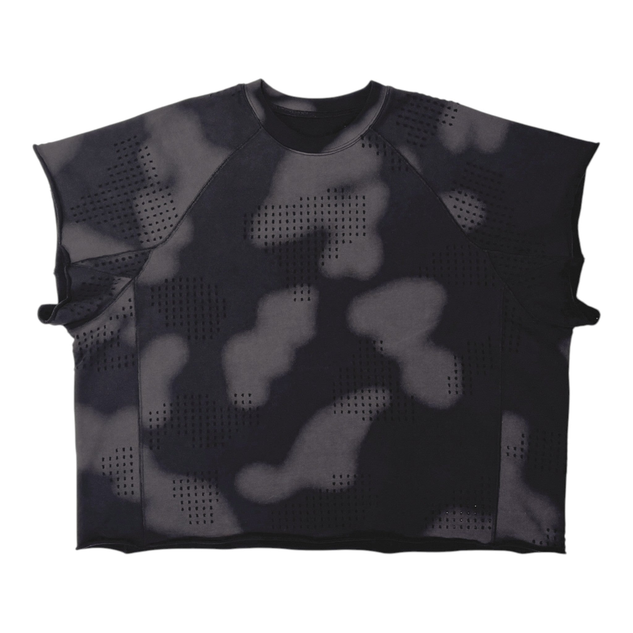 DINGYUNG ZHANG Grid Camo Panelled T-Shirt - DINGYUNG ZHANG