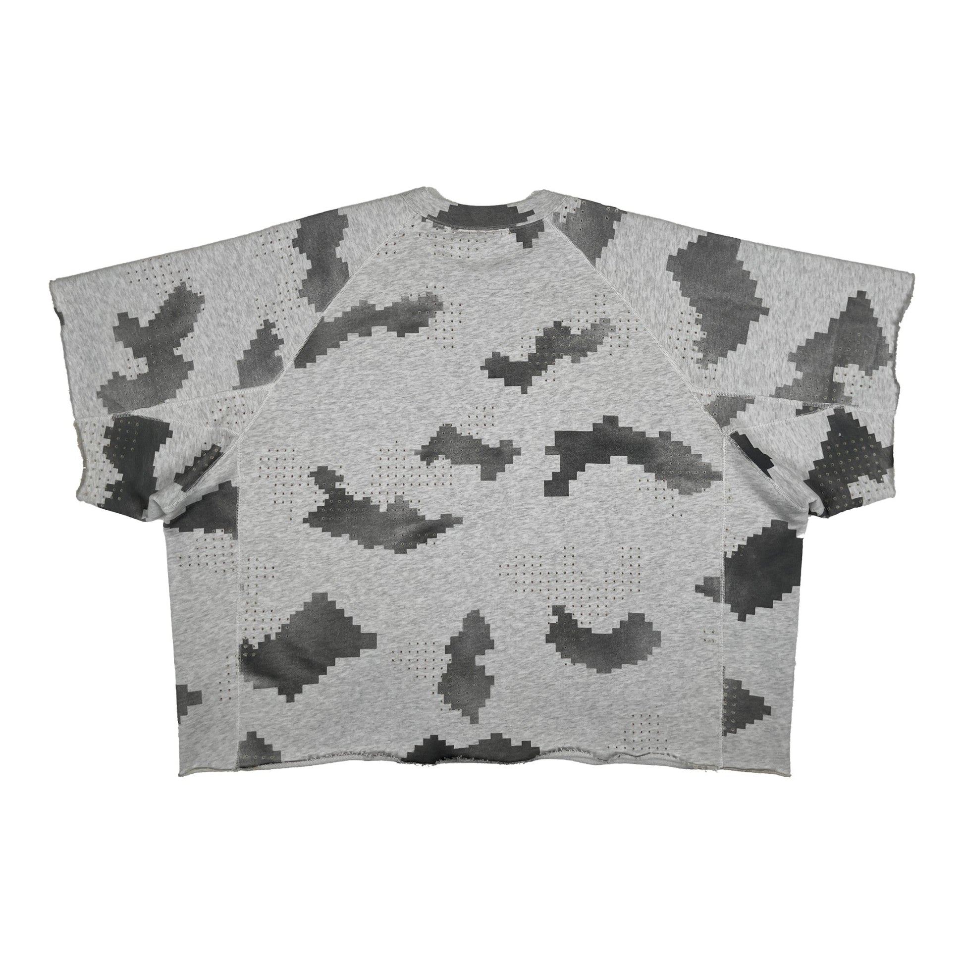 DINGYUNG ZHANG Grid Camo Panelled T-Shirt - DINGYUNG ZHANG