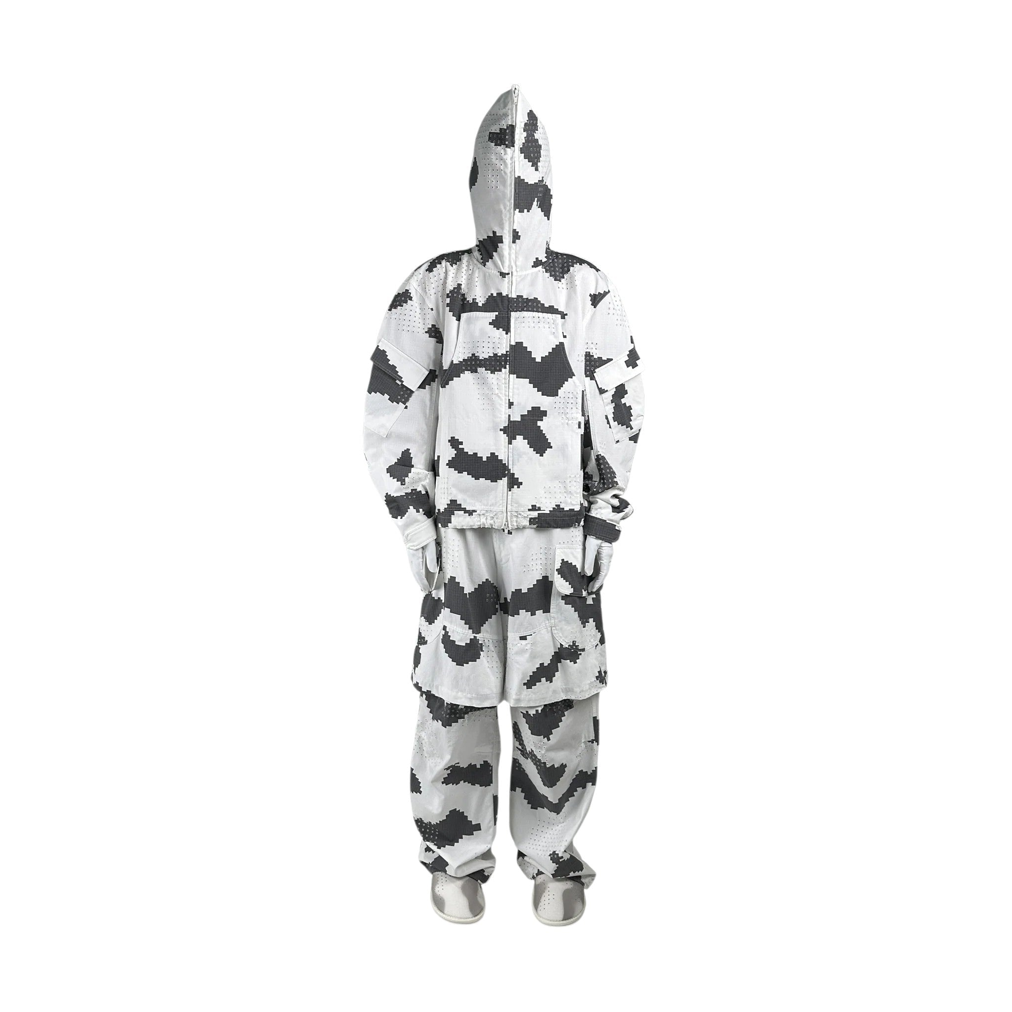 DINGYUNG ZHANG Grid Camo Utility Jacket - DINGYUNG ZHANG