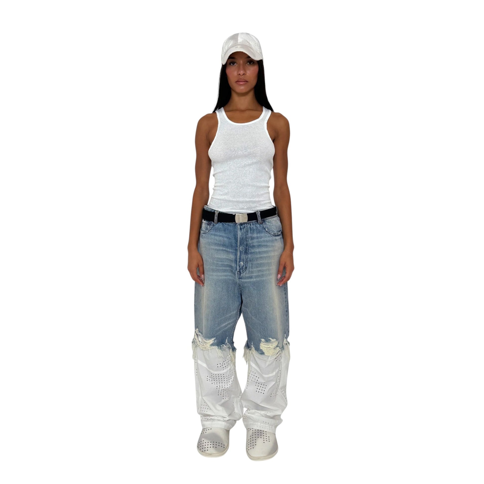 DINGYUNG ZHANG Hybrid Denim Pants - DINGYUNG ZHANG