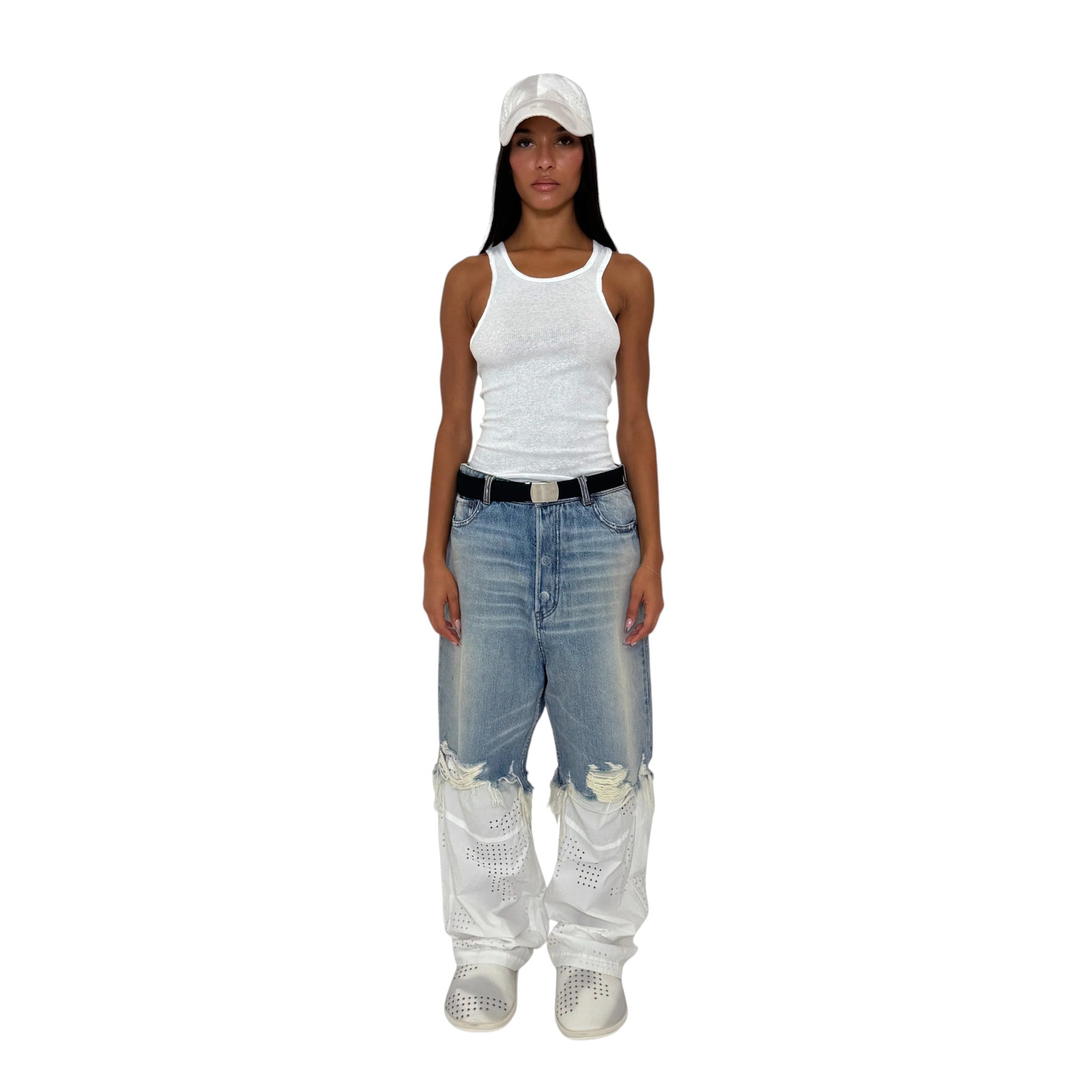 DINGYUNG ZHANG Hybrid Denim Pants - DINGYUNG ZHANG