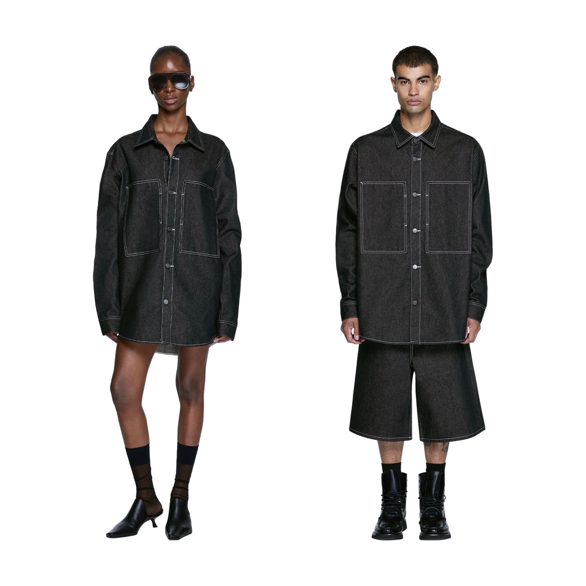 Entire Studios Denim Shirt Raw Black