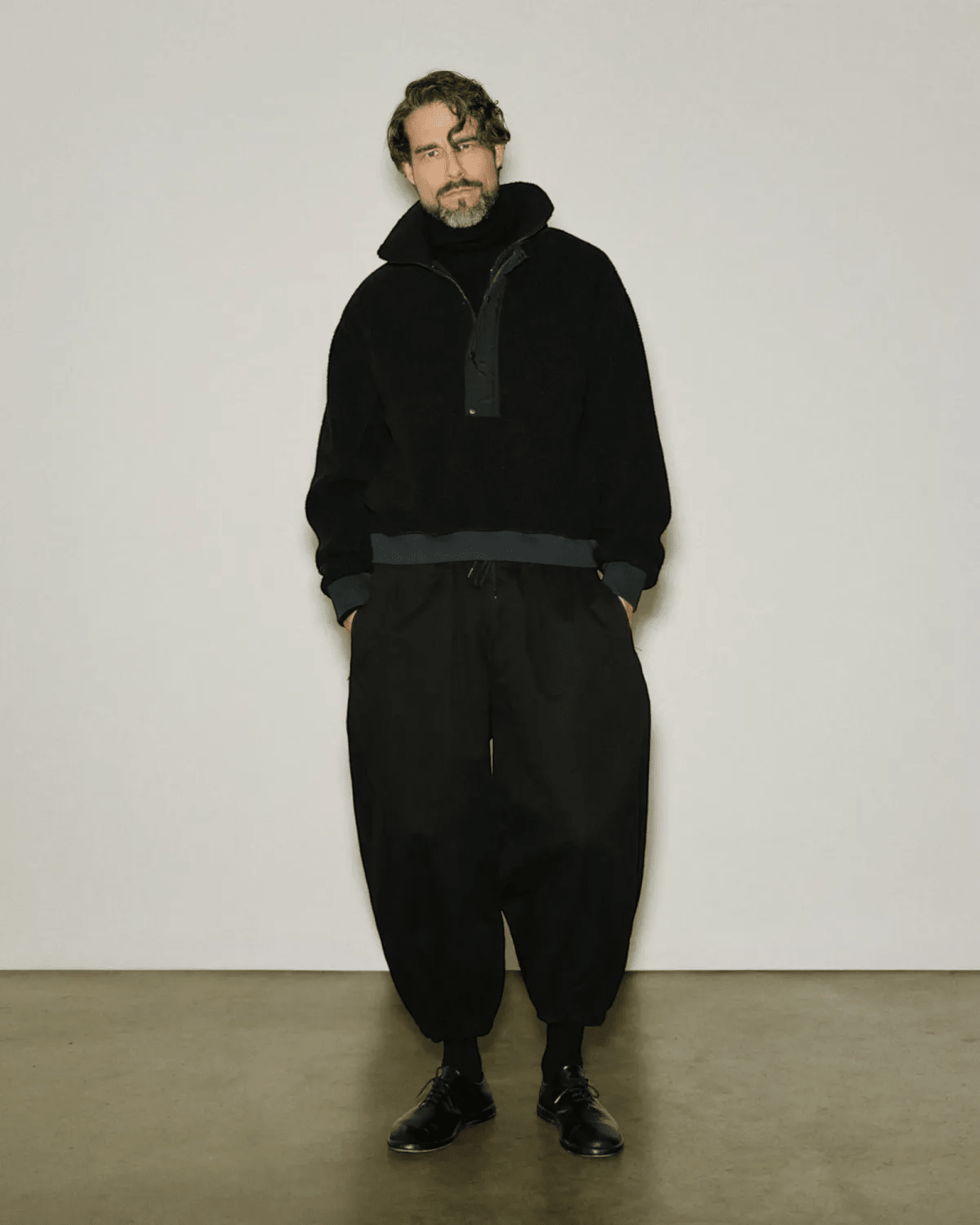 Entire Studios System Half Zip Fleece Onyx - Entire Studios