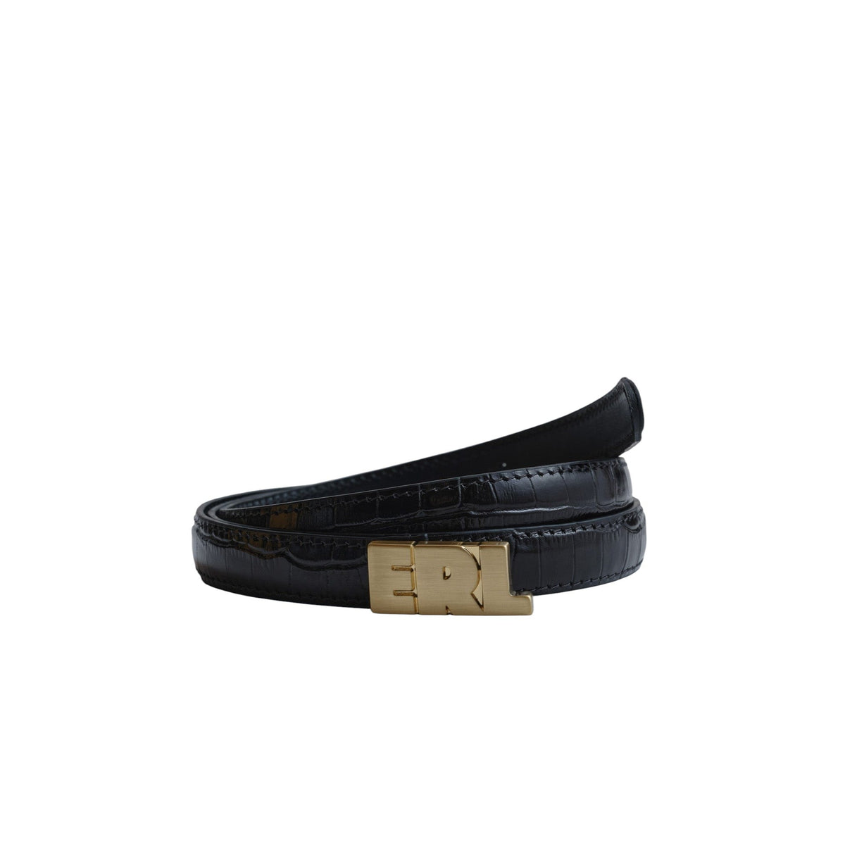 ERL Croc Belt Small Leather Black - ERL