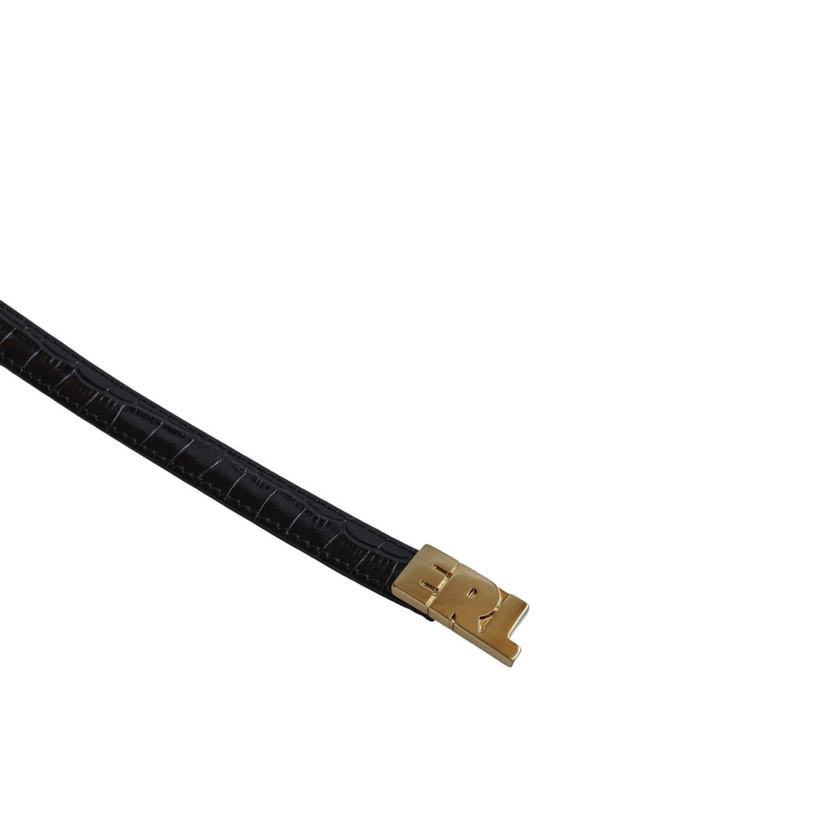 ERL Croc Belt Small Leather Black - ERL