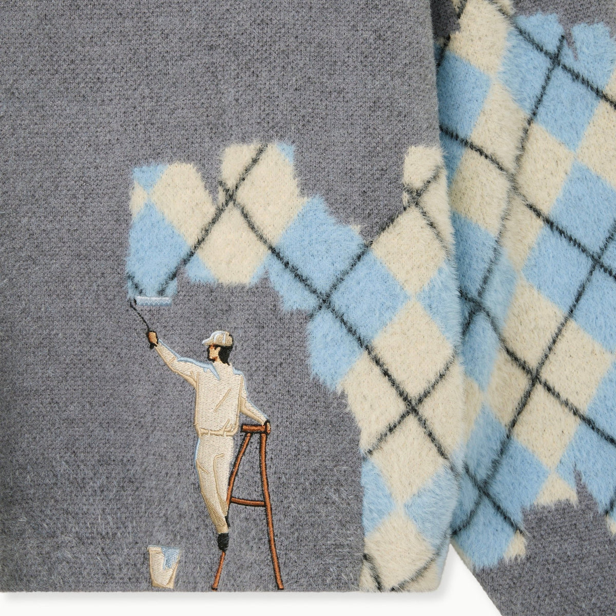 House of Errors Knitted Wall Painting Rugby Grey - House of Errors