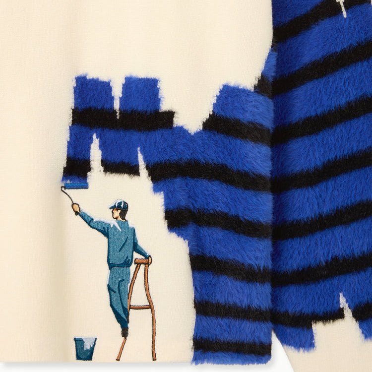 House of Errors Knitted Wall Painting Rugby White - House of Errors