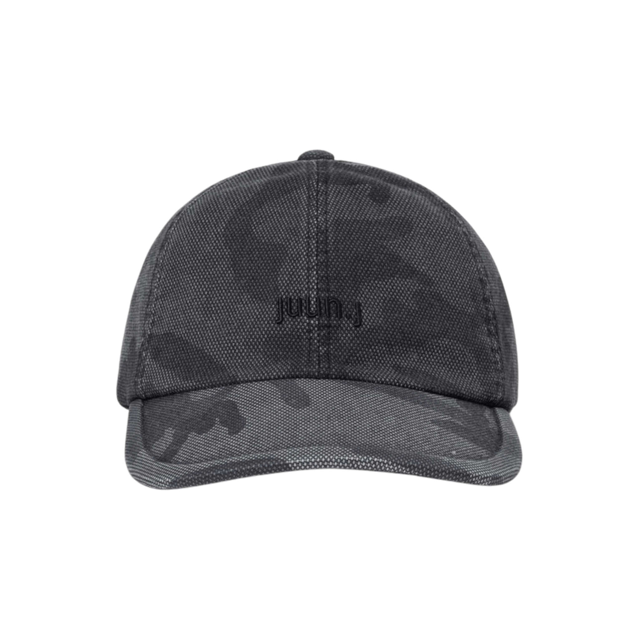 Juun.J Logo 6 - Panel Camo Oxford Cotton Ball Cap - Juun.J