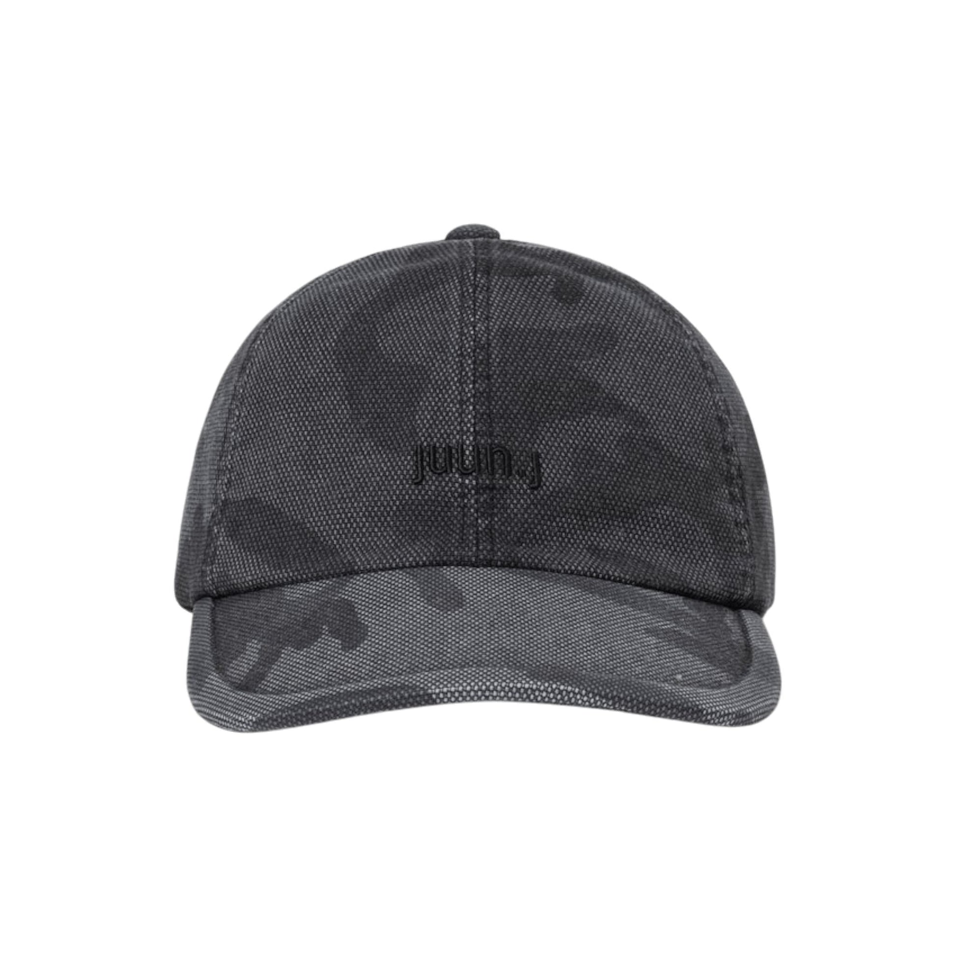 Juun.J Logo 6 - Panel Camo Oxford Cotton Ball Cap - Juun.J