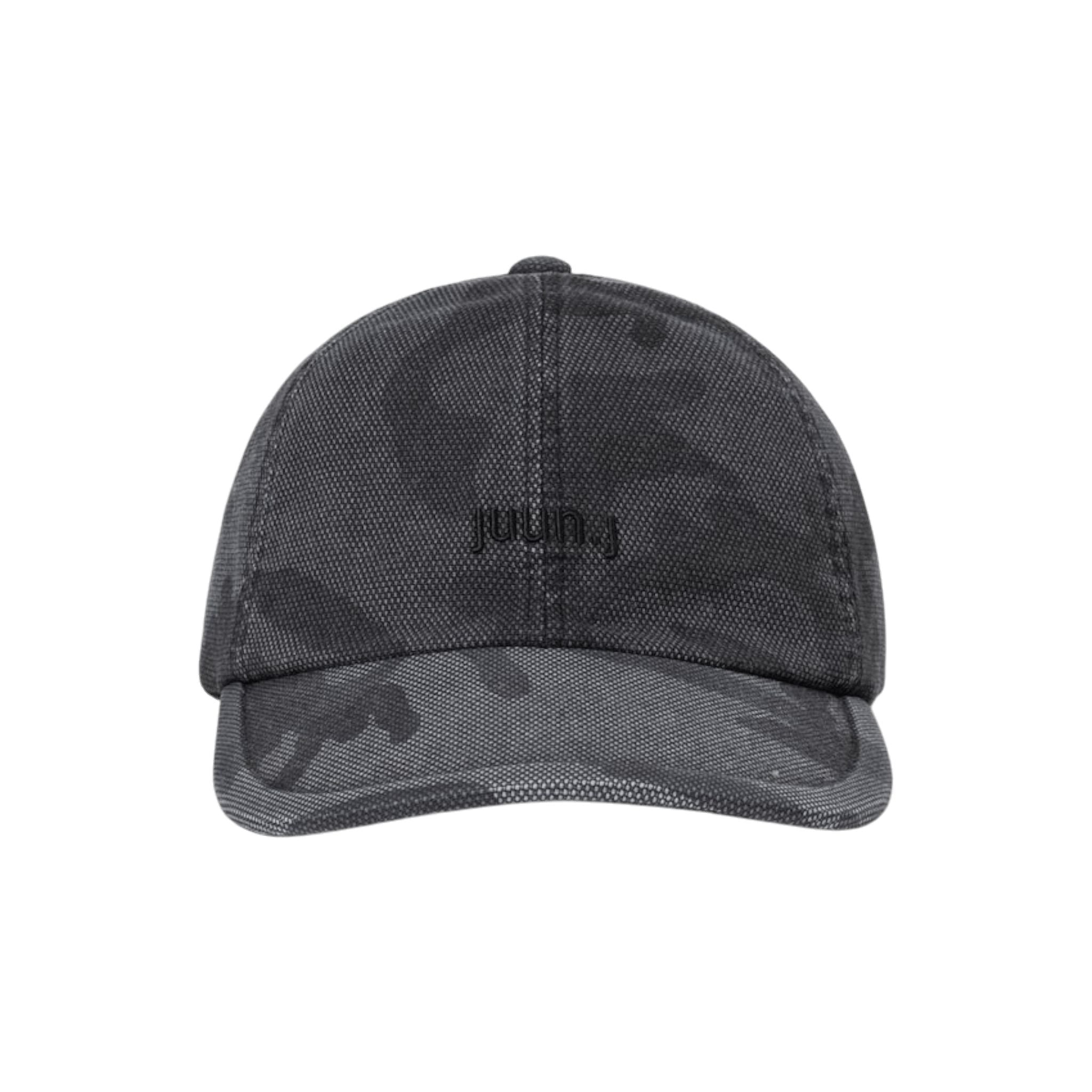 Juun.J Logo 6 - Panel Camo Oxford Cotton Ball Cap - Juun.J