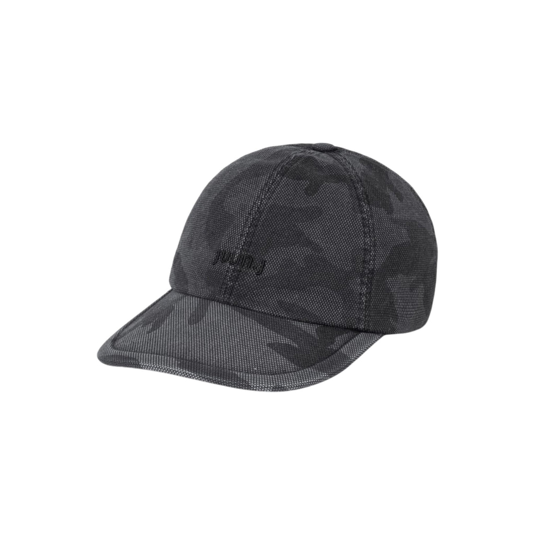 Juun.J Logo 6 - Panel Camo Oxford Cotton Ball Cap - Juun.J