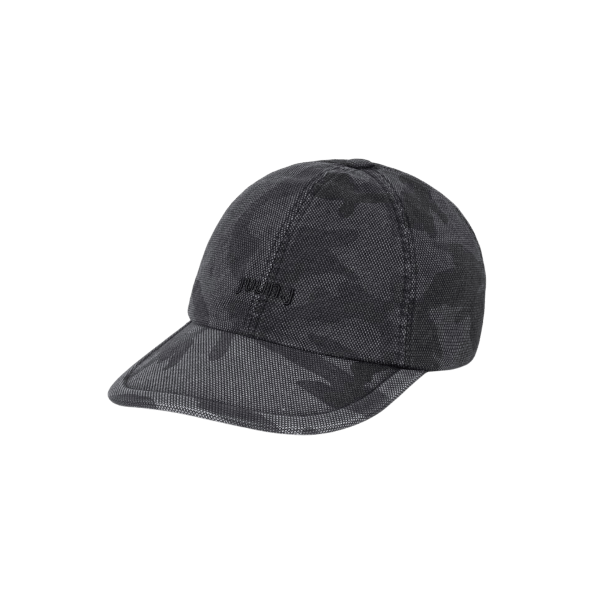 Juun.J Logo 6 - Panel Camo Oxford Cotton Ball Cap - Juun.J
