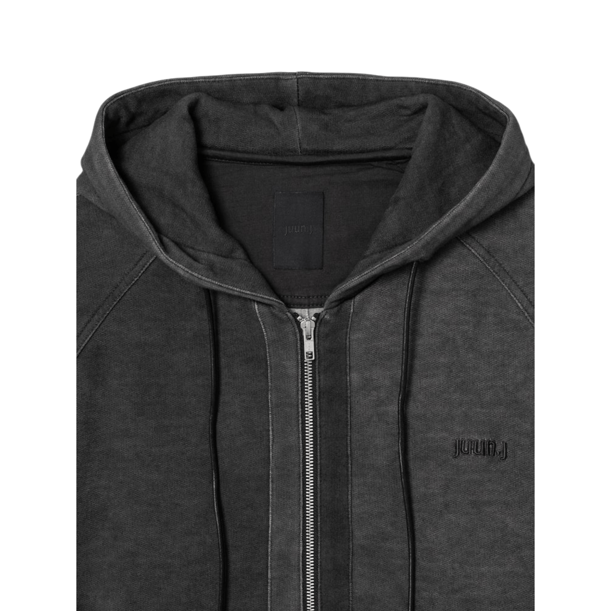 Juun.J Pigment Dyed Overfit Hooded Zip - Up Hoodie - Juun.J