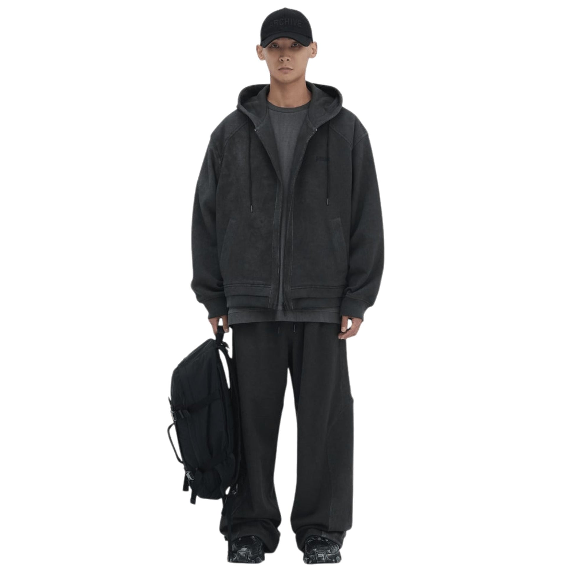 Juun.J Pigment Dyed Overfit Hooded Zip - Up Hoodie - Juun.J