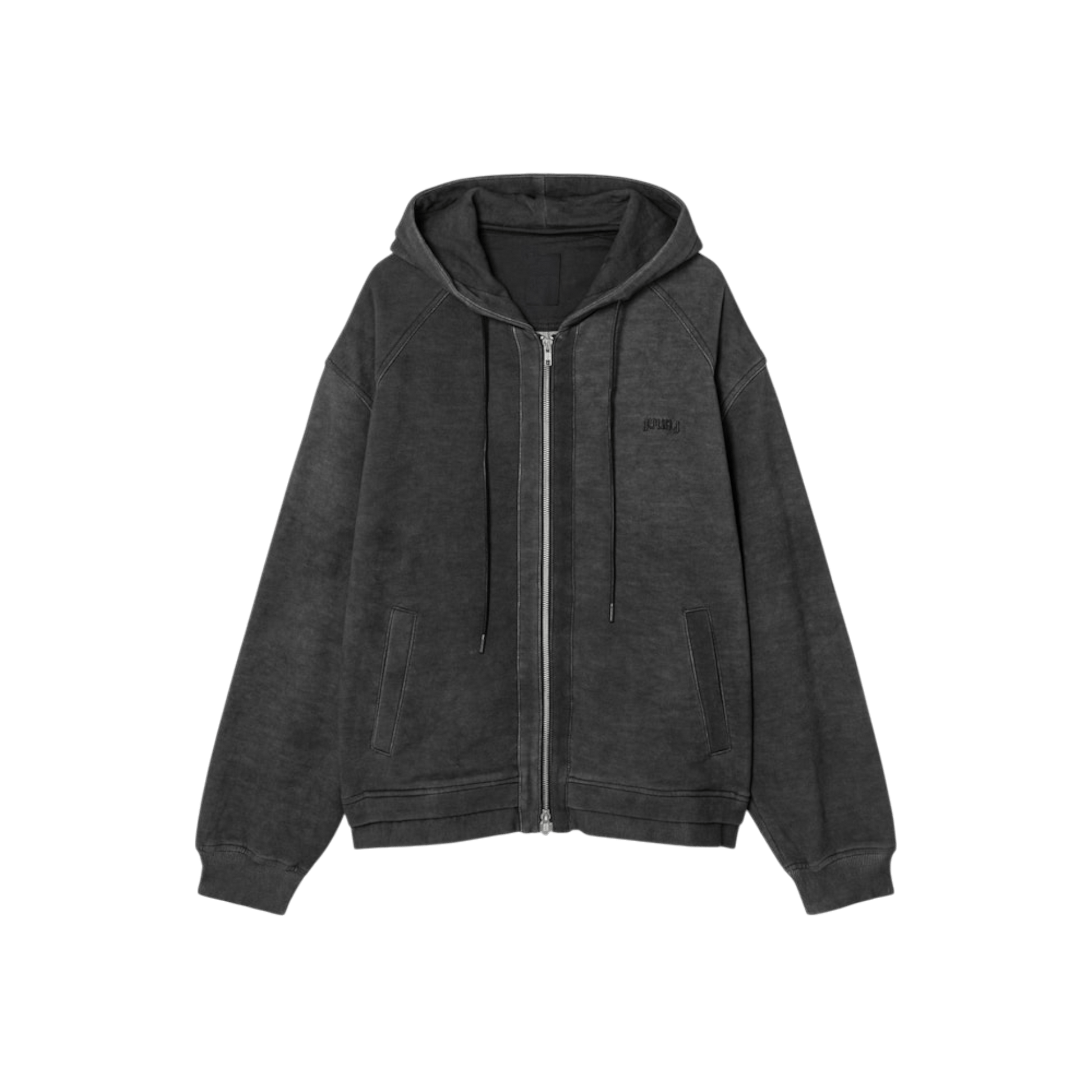 Juun.J Pigment Dyed Overfit Hooded Zip - Up Hoodie - Juun.J