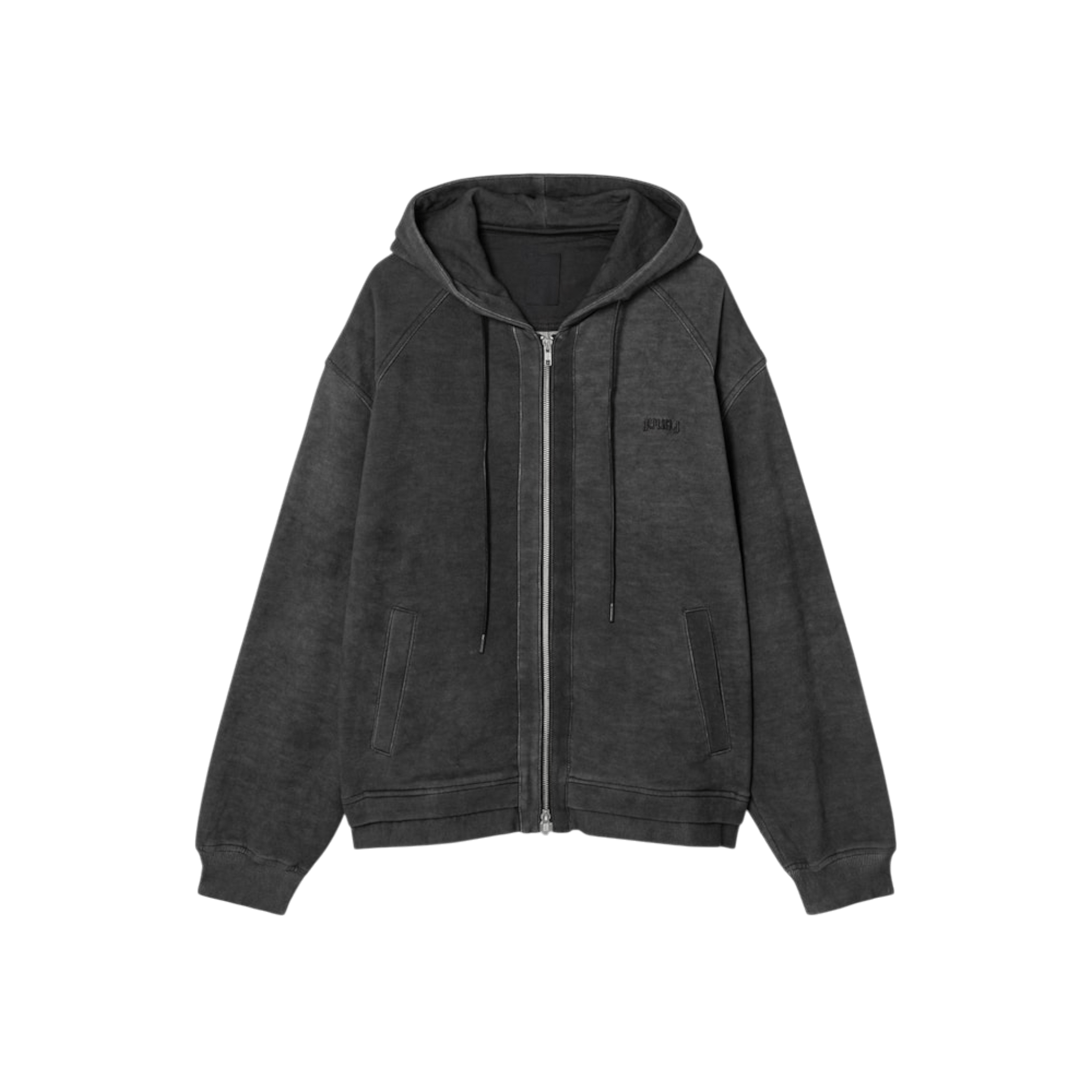 Juun.J Pigment Dyed Overfit Hooded Zip - Up Hoodie - Juun.J