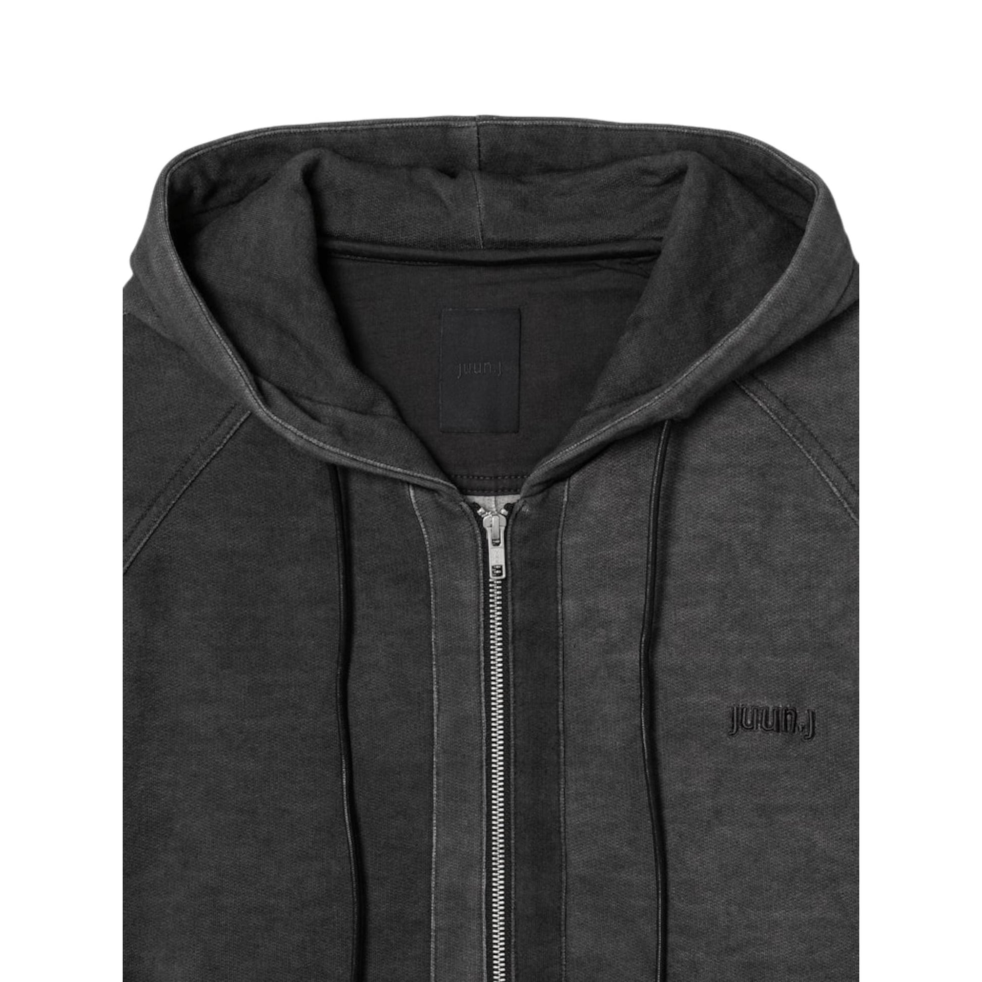 Juun.J Pigment Dyed Overfit Hooded Zip - Up Hoodie - Juun.J