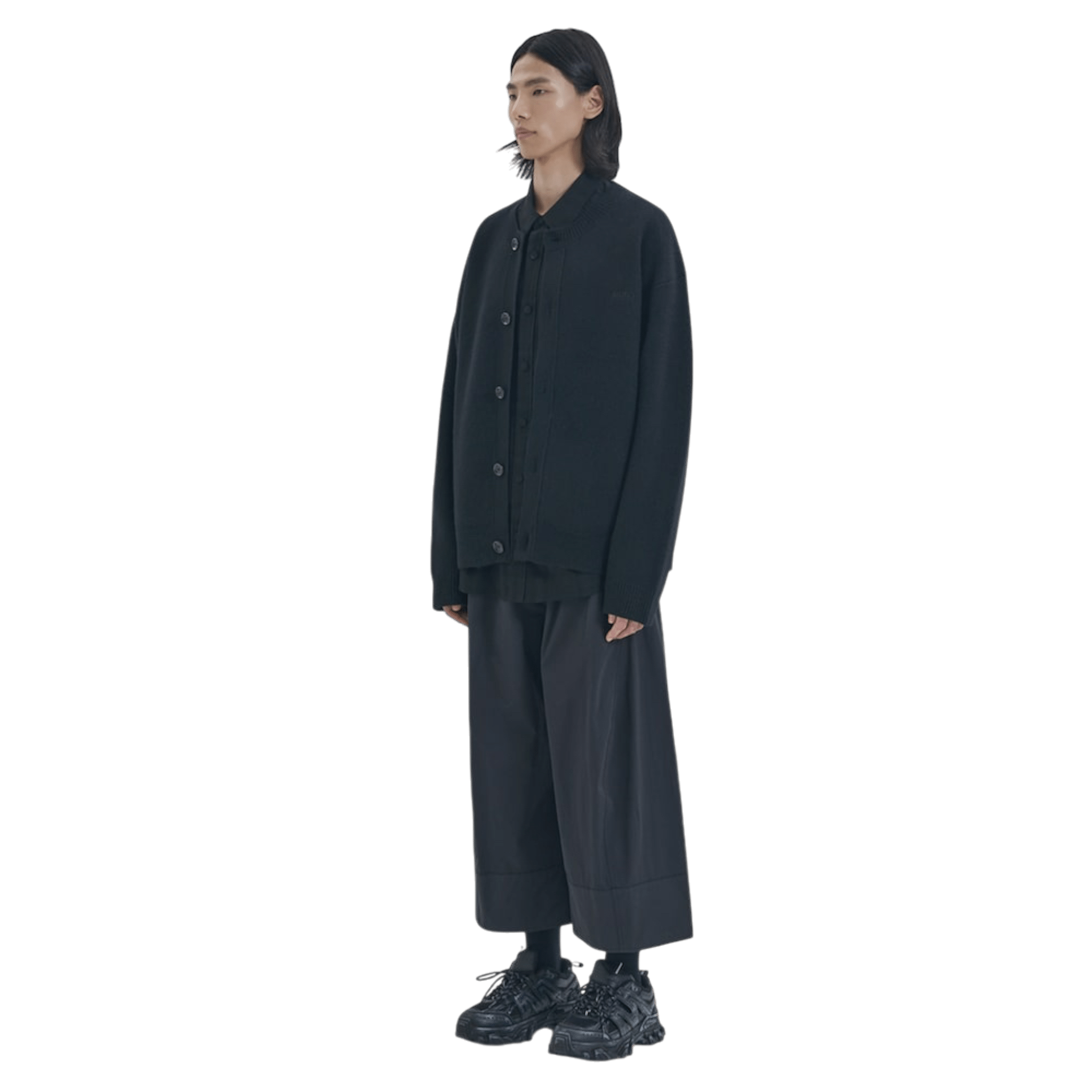 Juun.J Wool Knit Collarless Cardigan - Juun.J