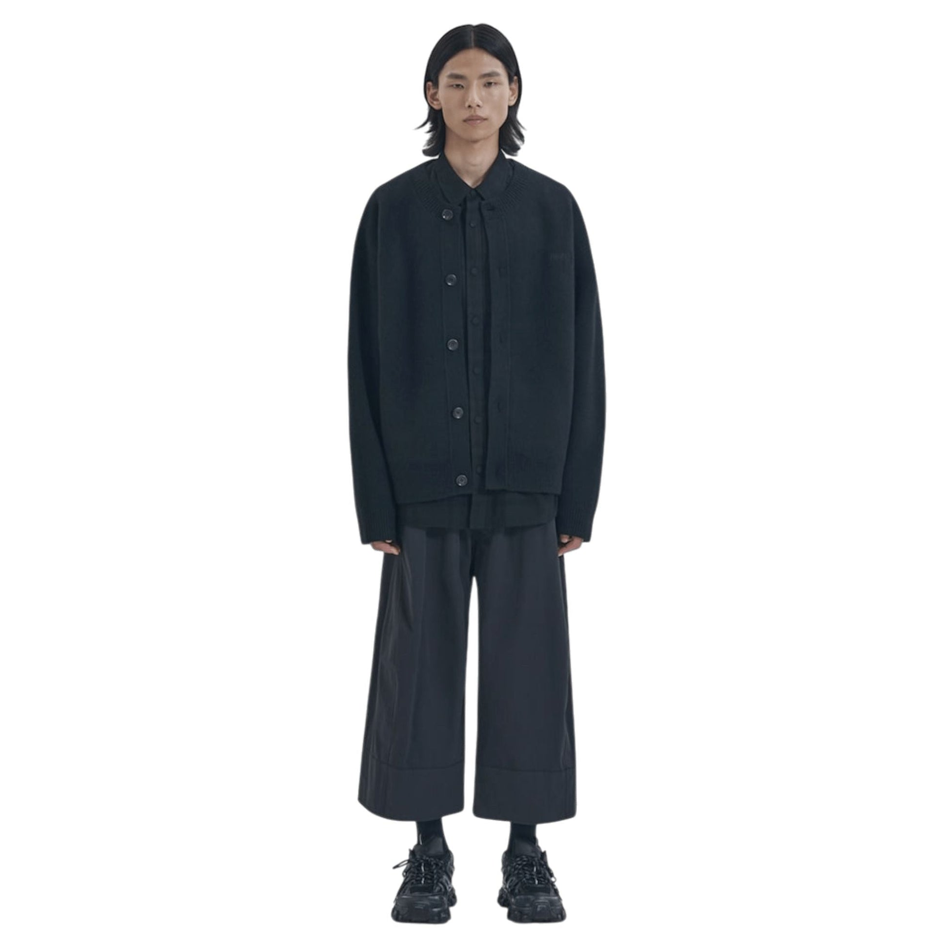 Juun.J Wool Knit Collarless Cardigan - Juun.J