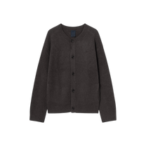 Juun.J Wool Knit Collarless Cardigan Brown - Juun.J