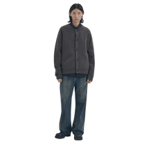 Juun.J Wool Knit Collarless Cardigan Brown - Juun.J