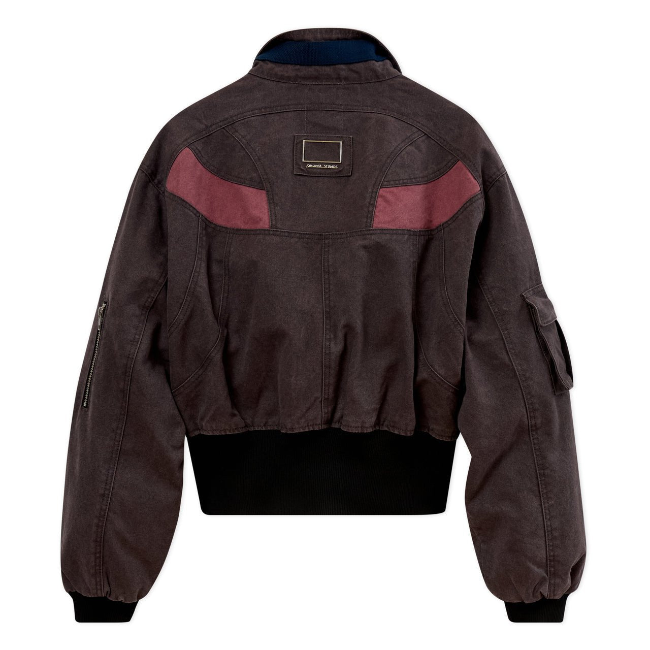 Kidsuper Studios Cropped Canvas Bomber Jacket Brown - Kidsuper Studios