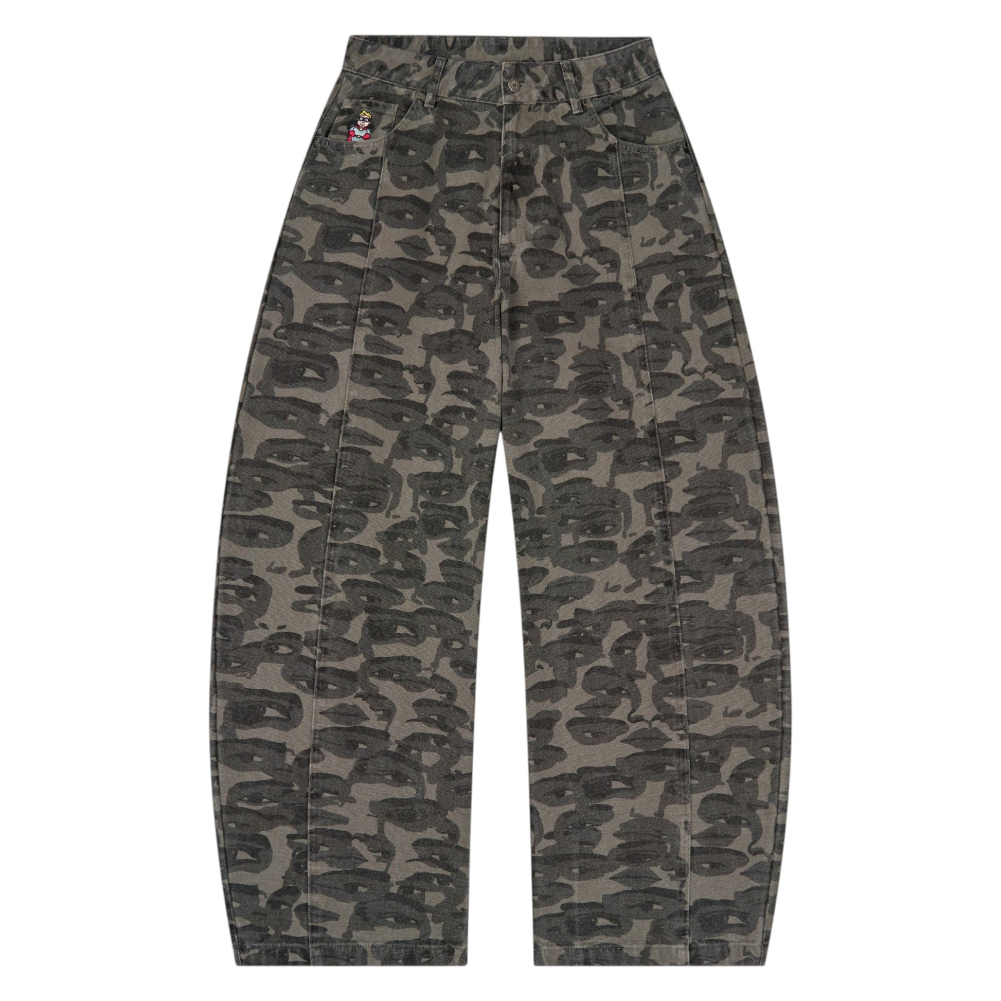 KidSuper Studios Face Camo Wide Leg Jean - KidSuper Studios
