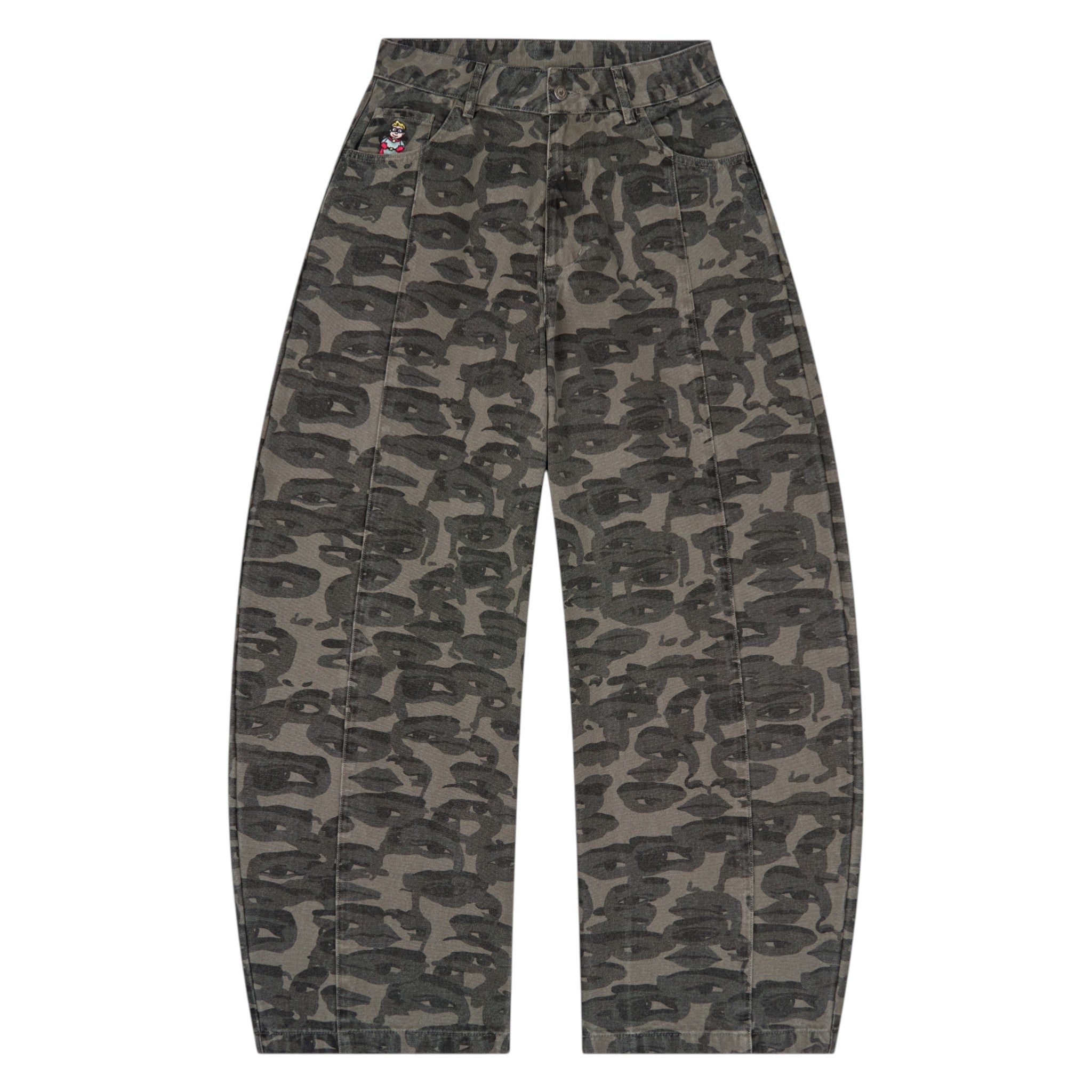 KidSuper Studios Face Camo Wide Leg Jean - KidSuper Studios