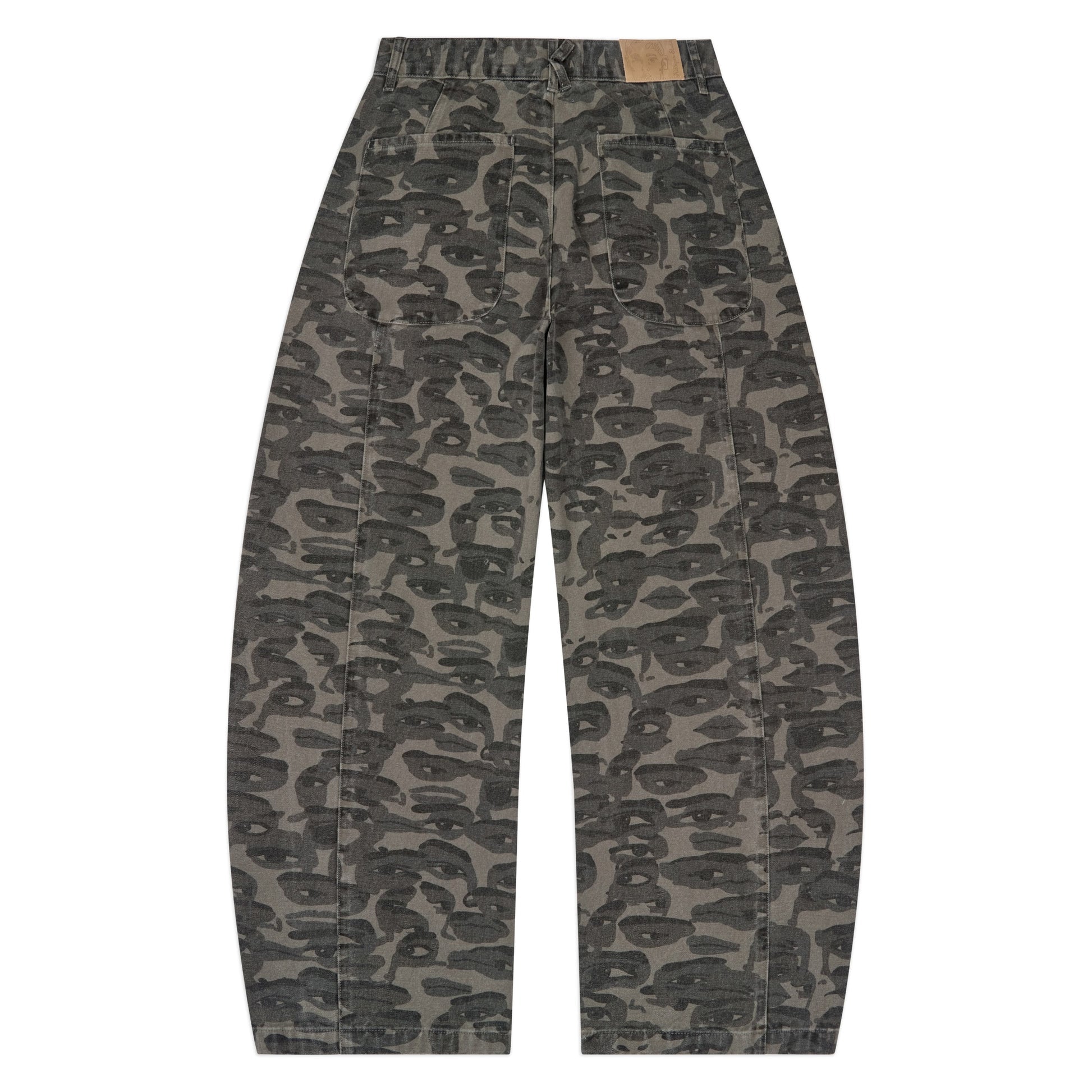 Kidsuper Studios Face Camo Wide Leg Jean [Black] - KidSuper Studios