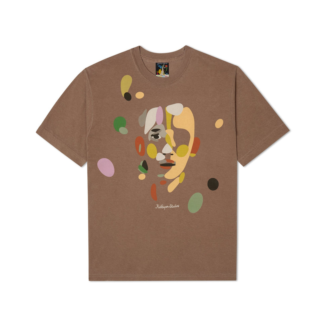 Kidsuper Studios Face Piece by Piece Tee Brown - Kidsuper Studios
