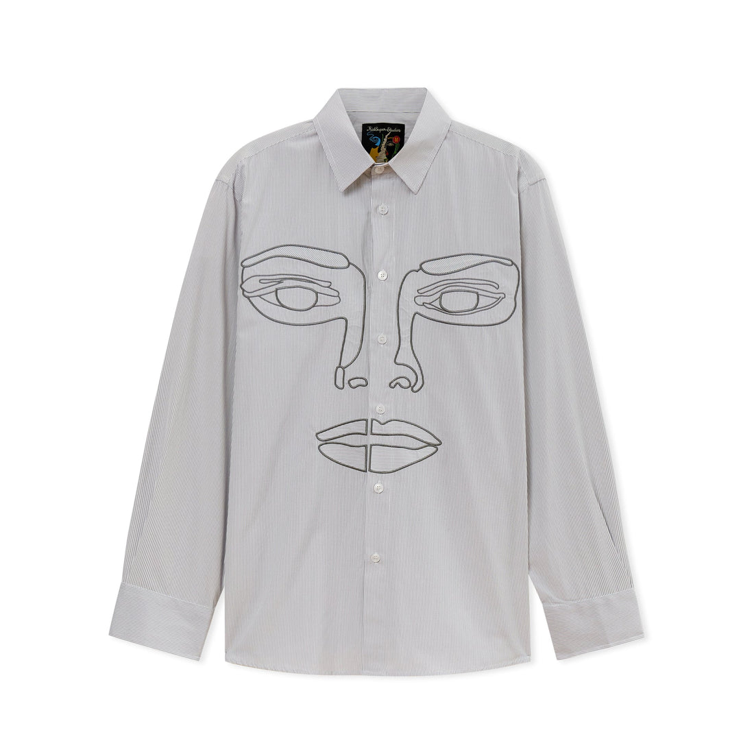 Kidsuper Studios Face Stripe Button Up Blue - Kidsuper Studios