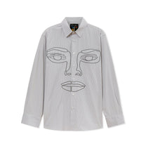 Kidsuper Studios Face Stripe Button Up Blue - Kidsuper Studios