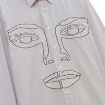Kidsuper Studios Face Stripe Button Up Blue - Kidsuper Studios