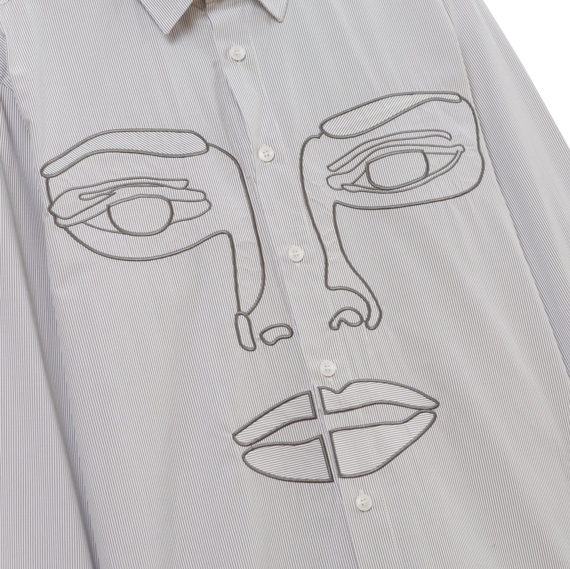Kidsuper Studios Face Stripe Button Up Blue - Kidsuper Studios