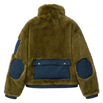 KidSuper Studios Fur &amp; Herringbone Coat - Green - KidSuper Studios