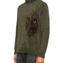 KidSuper Studios Fuzzy Knit Hatched Face Turtle Neck - KidSuper Studios