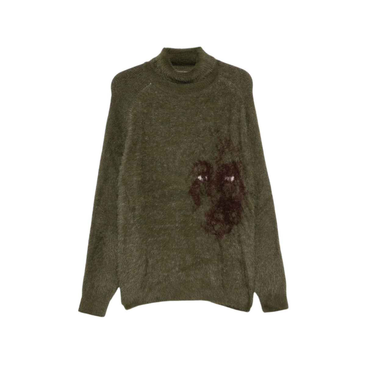 KidSuper Studios Fuzzy Knit Hatched Face Turtle Neck - KidSuper Studios