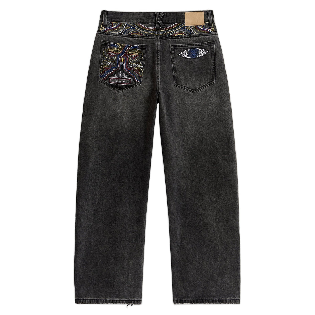 KidSuper Studios Gemstone Eye Embroidery Jean - Black - KidSuper Studios