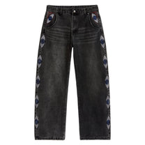 KidSuper Studios Gemstone Eye Embroidery Jean - Black - KidSuper Studios