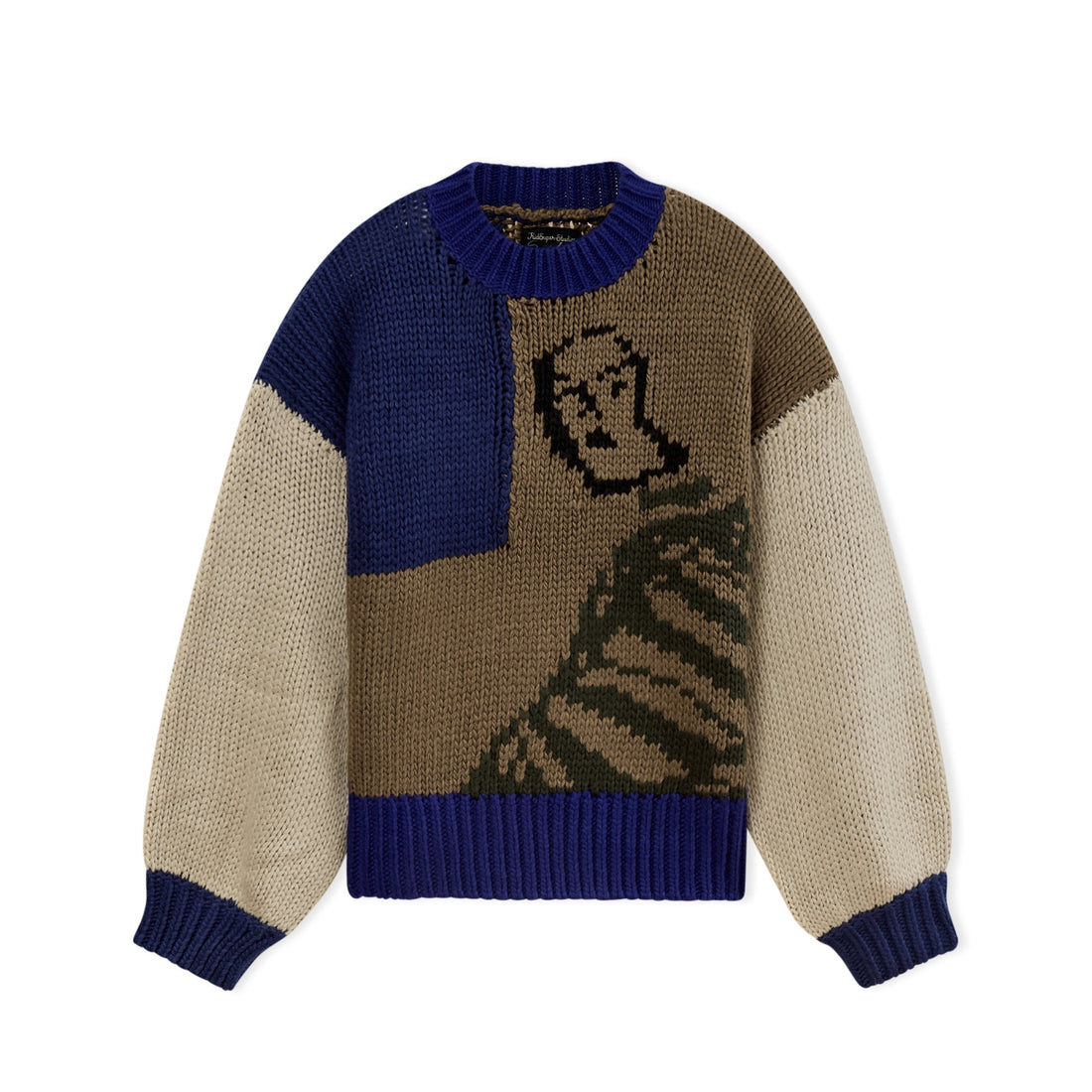 Kidsuper Studios Heavy Gauge Girl in Stripes Sweater Blue - Kidsuper Studios